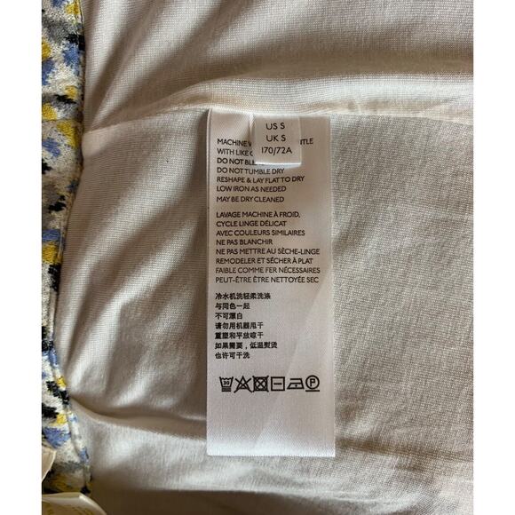 Maeve By Anthropologie Women's S Small Blue Yellow Pencil Dressy Career Skirt - Picture 12 of 12